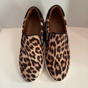 Tory Burch Woman’s 8.5 Leopard Print Slip-On Sneakers